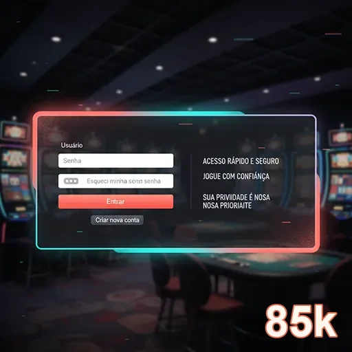 Ilustração de Explore o cassino online 85k com slots e recompensas VIP